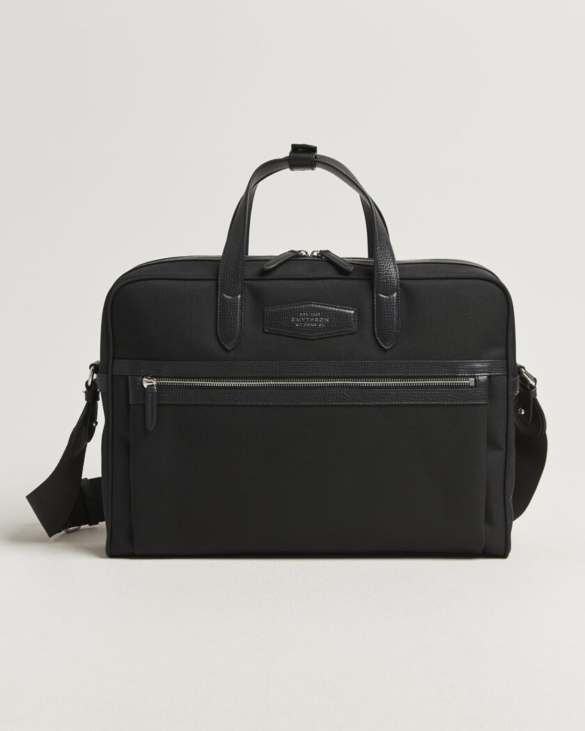 Smythson Canvas Norton Briefcase Black – Zwart