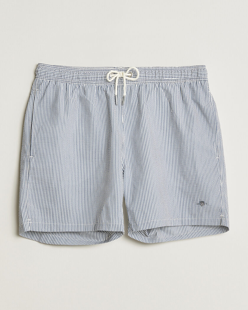 GANT Seersucker Striped Swimshorts Vintage Blue – Bleu