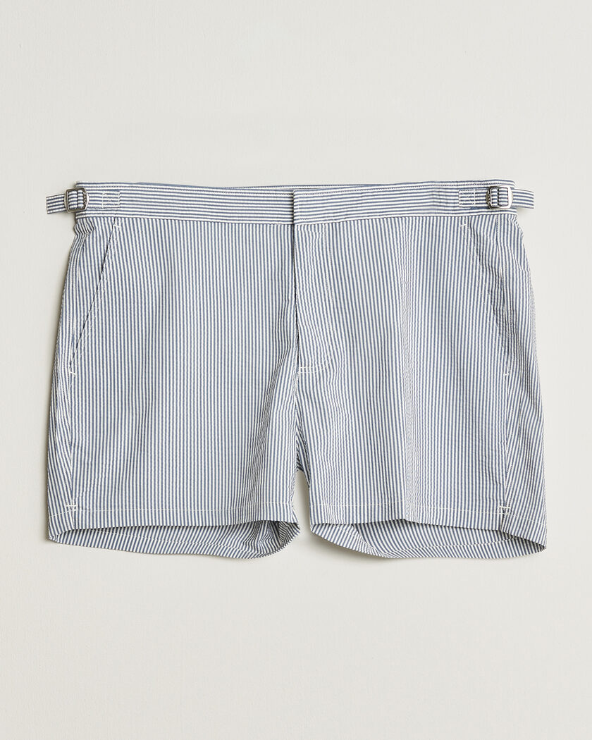GANT Fitted Seersucker Swimshorts Vintage Blue – Bleu