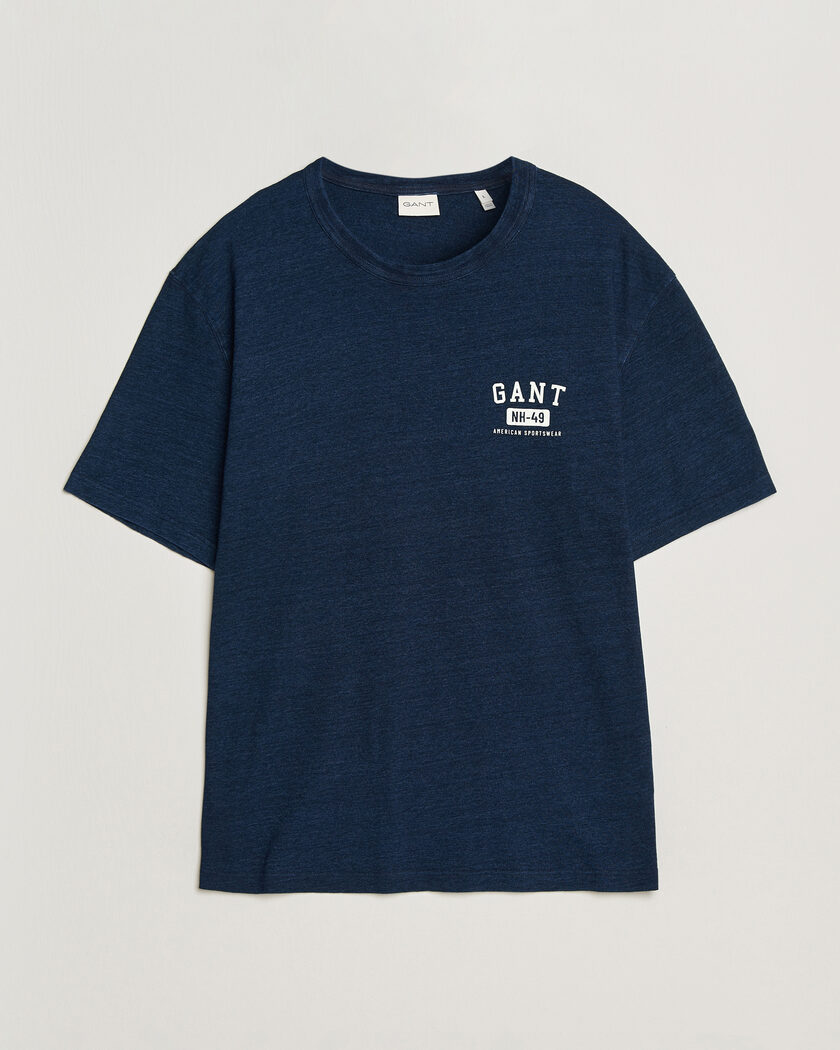 GANT Indigo Graphic T-Shirt Dark Blue – Blauw