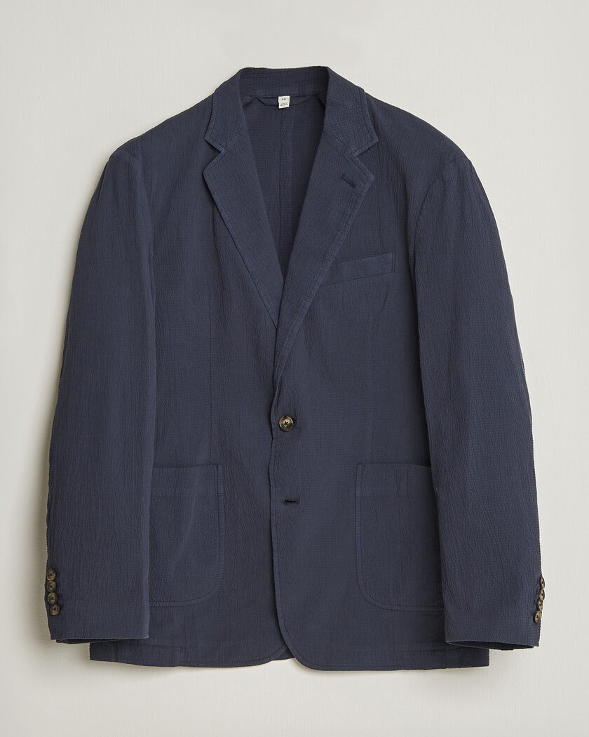Gant Garment Dyed Seersucker Blazer Evening Blue – Bleu