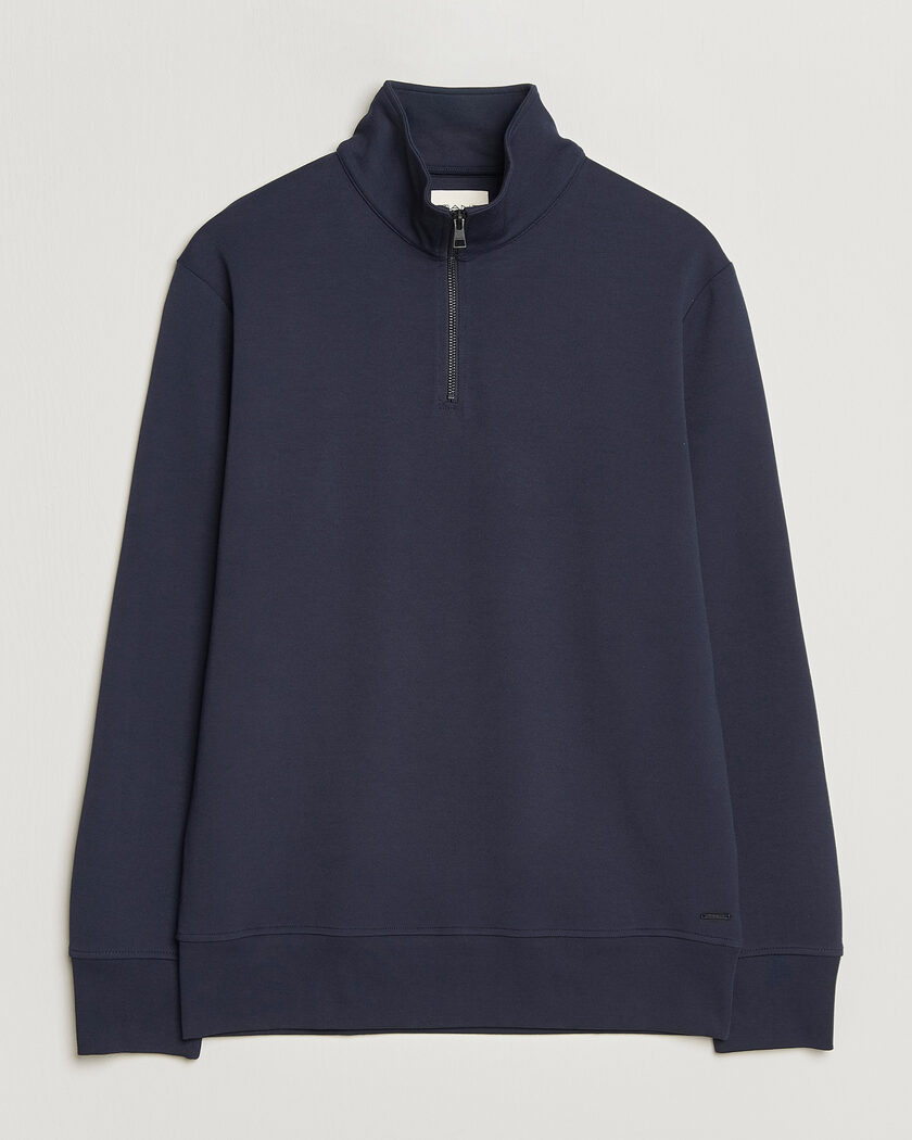 Gant Interlock Half Zip Evening Blue – Bleu