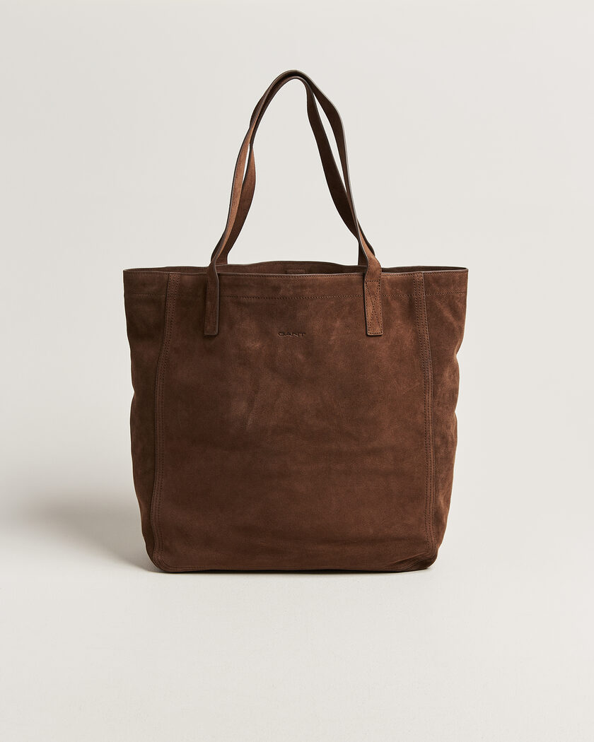 GANT Suede Tote Bag Mahogany Brown – Marron
