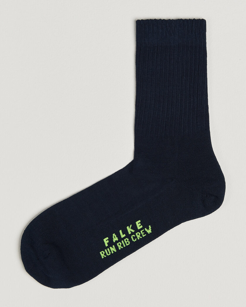 Falke Run Rib Crew Sock Marine – Bleu