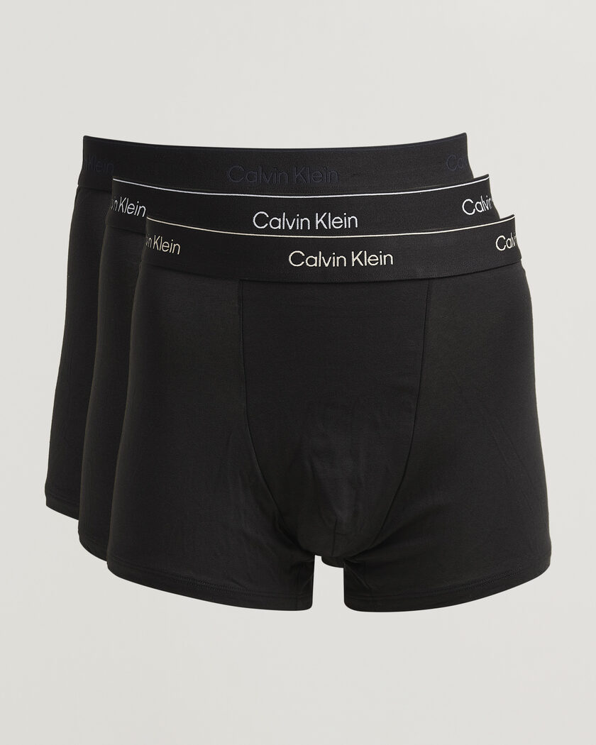 Calvin Klein 3-Pack Icon Cotton Stretch Relaxed Trunk Black – Zwart