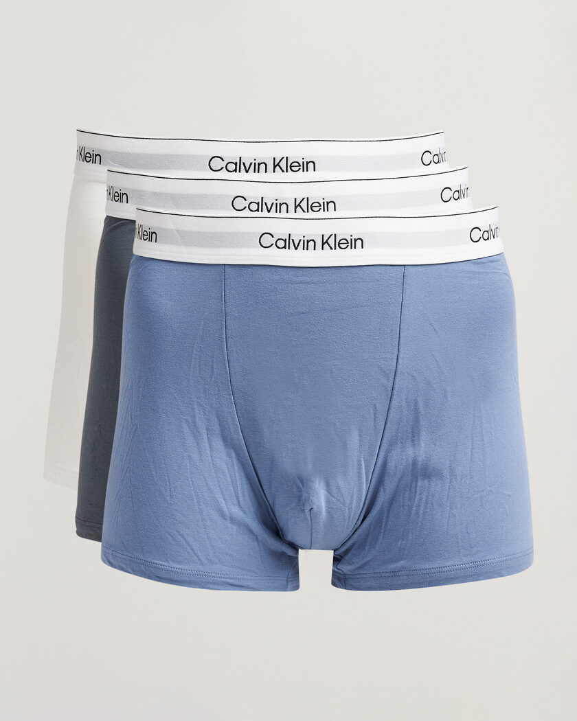 Calvin Klein 3-Pack Icon Cotton Stretch Relaxed Trunk Grey/Blue/White – Meerkleurig