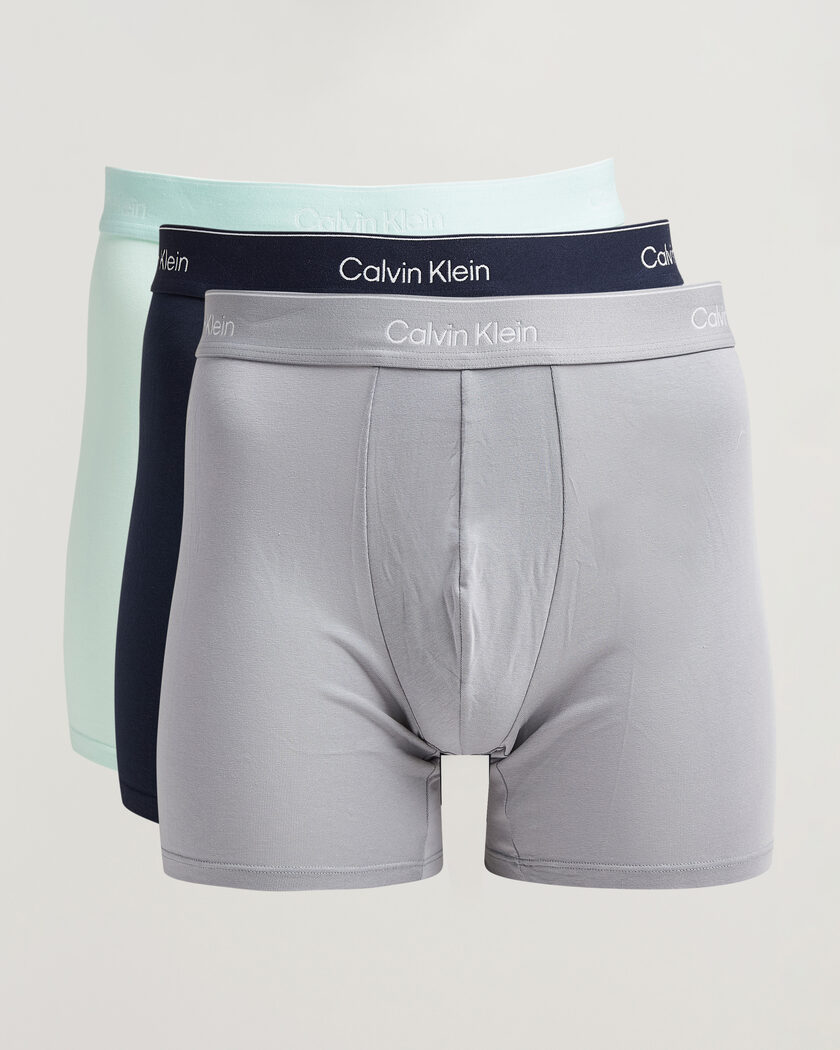 Calvin Klein 3-Pack Icon Cotton Stretch Boxer Brief Black/Grey/Green – Meerkleurig