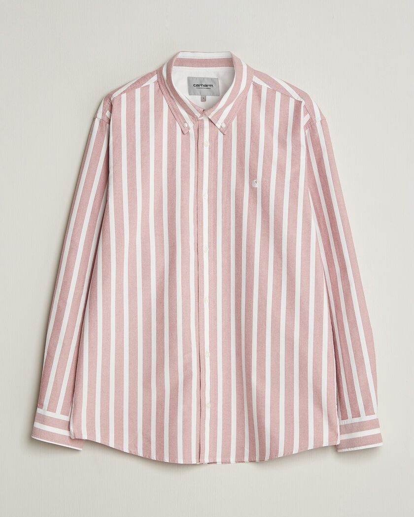 Carhartt WIP Deven Striped Oxford Shirt Oxide Red – Rood