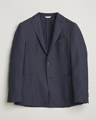 Boglioli K Jacket Loro Piana Cotton/Cashmere Blazer Navy – Bleu