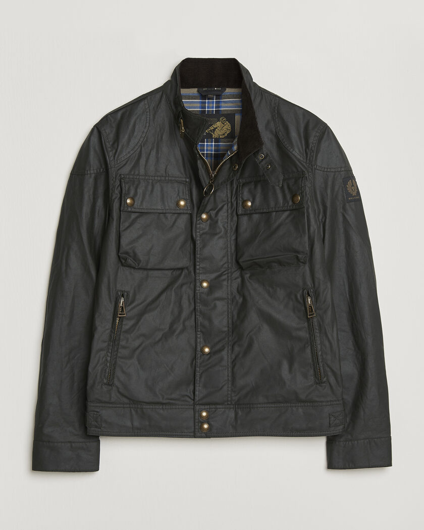 Belstaff Racemaster Waxed Jacket Faded Olive – Groen