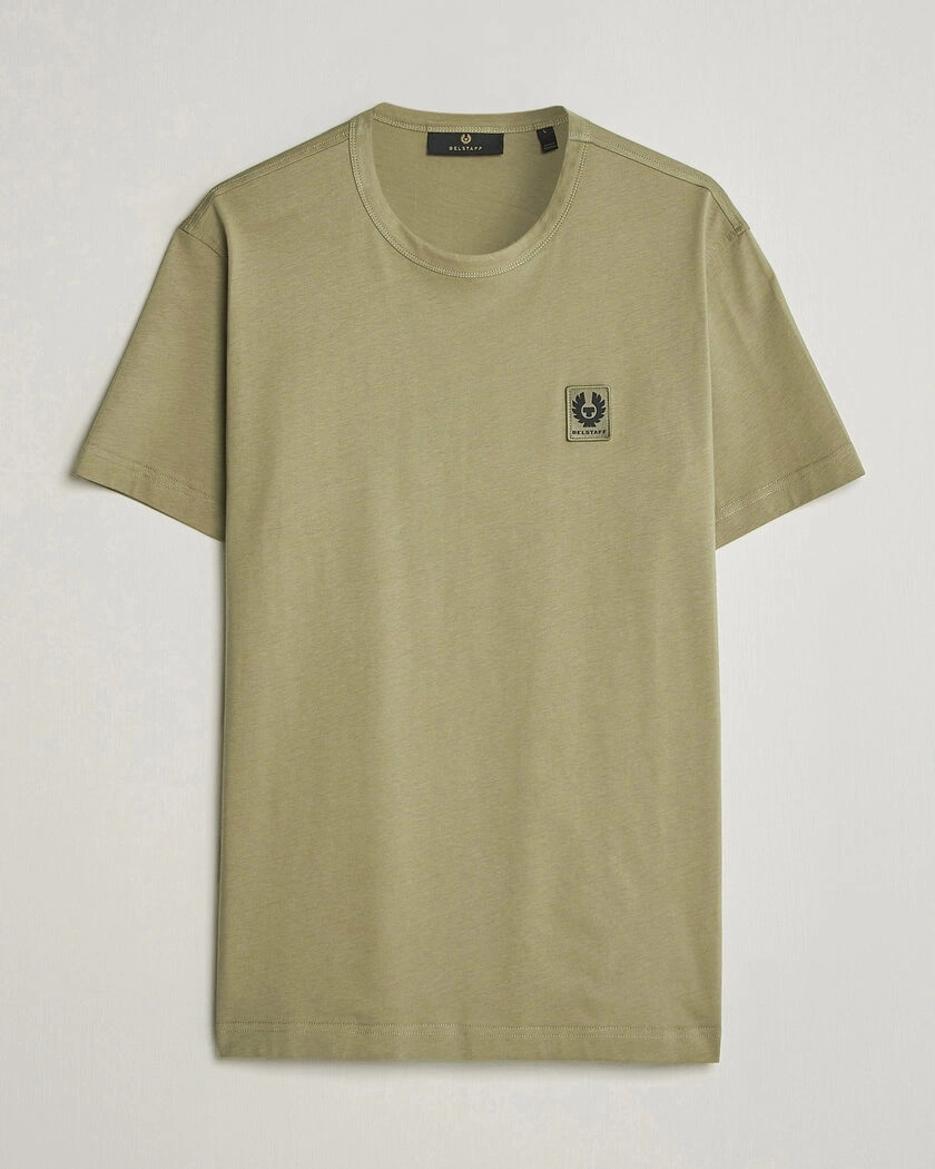 Belstaff Signature Crew Neck T-Shirt Fatigue Green – Beige