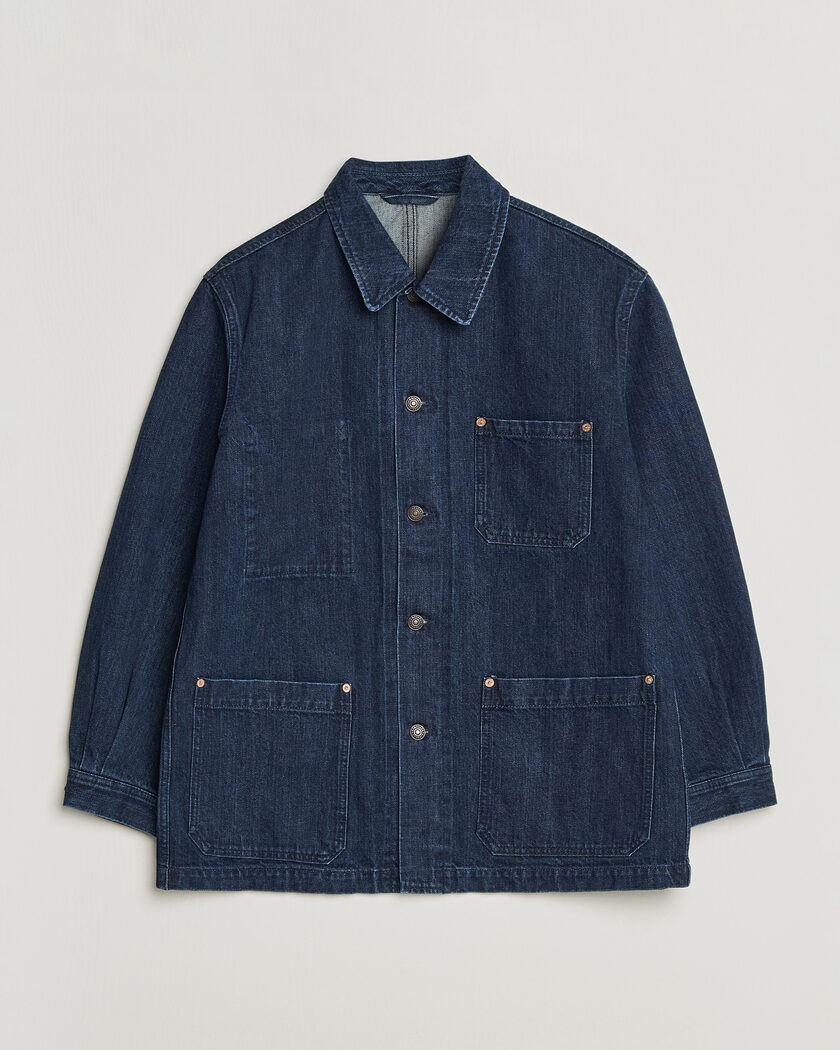 Kamakura Shirts French Work Jacket Dark Denim – Bleu