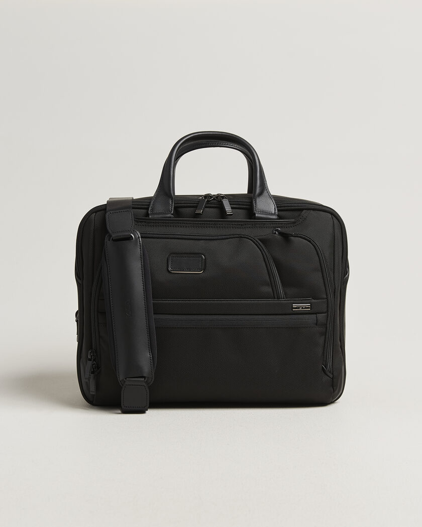 TUMI Alpha 4 Expandable Medium Briefcase Black – Zwart