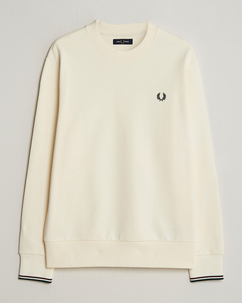 Fred Perry Crew Neck Sweatshirt Ecru – Wit
