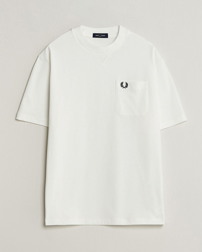 Fred Perry Heavy Pocket T-Shirt Snow White – Wit