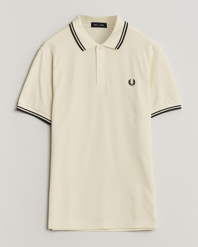 Fred Perry Twin Tipped Polo Shirt Ecru – Blanc