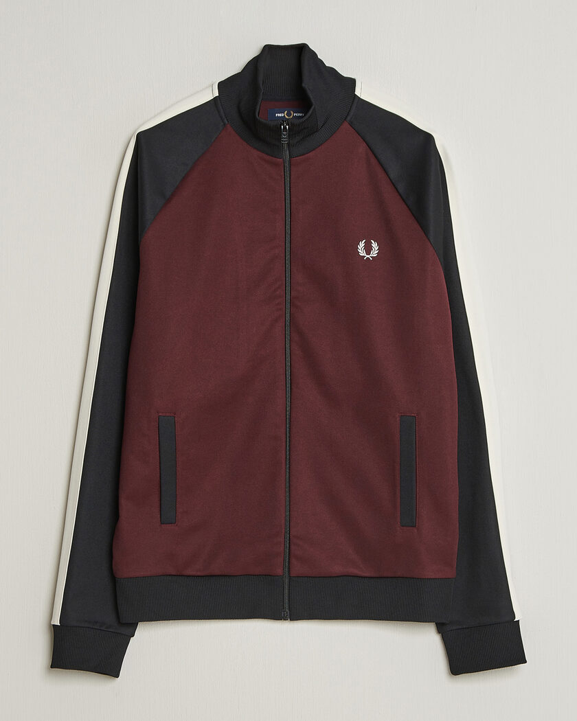 Fred Perry Contrast Sleeve Track Jacket Oxblood – Meerkleurig