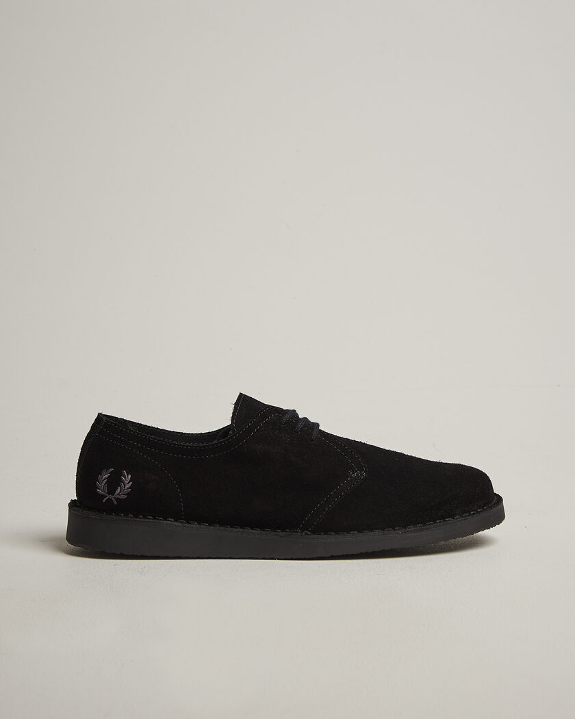 Fred Perry Linden Suede Derby Black – Zwart