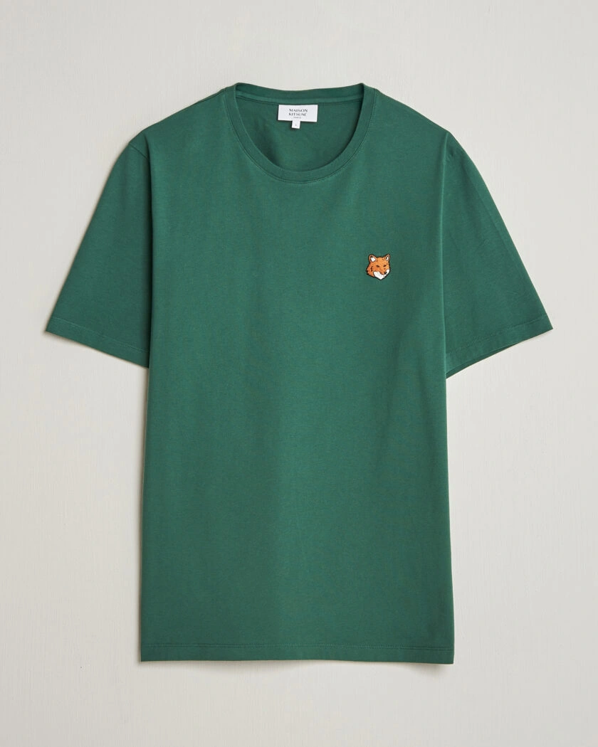 Maison Kitsuné Fox Head T-Shirt Bottle Green – Groen