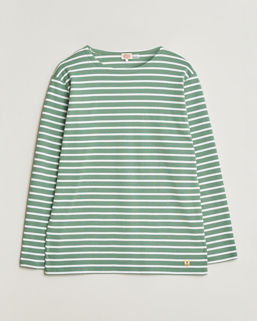 Armor-lux Houat Héritage Stripe Long Sleeve T-Shirt Ivy/Blanc – Groen