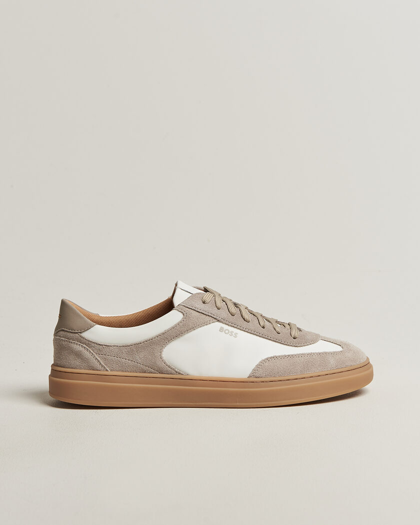 BOSS BLACK Kieran Suede/Nylon Sneaker Medium Beige – Beige