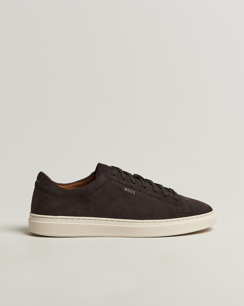 BOSS BLACK Kieran Suede Sneaker Dark Brown – Marron