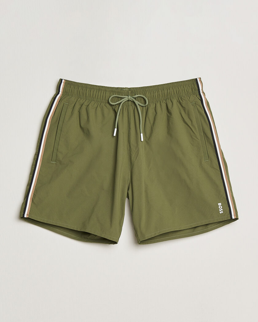 BOSS BLACK Iconic Swimshorts Open Green – Vert