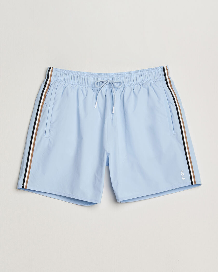 BOSS BLACK Iconic Swimshorts Light Blue – Blauw