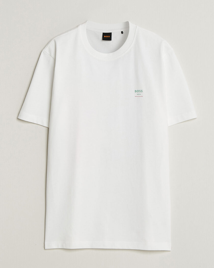 BOSS ORANGE Groove Printed Crew Neck T-Shirt White – Blanc