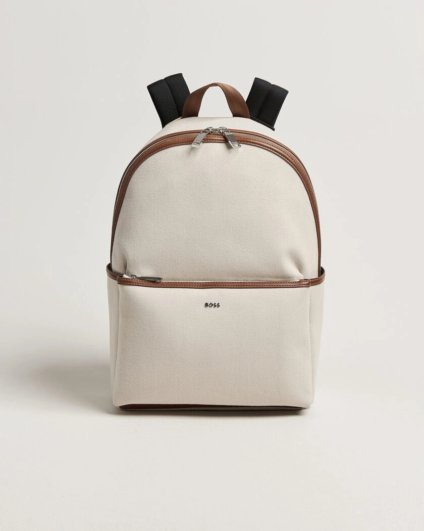 BOSS BLACK Dakkar Canvas Backpack Beige – Beige