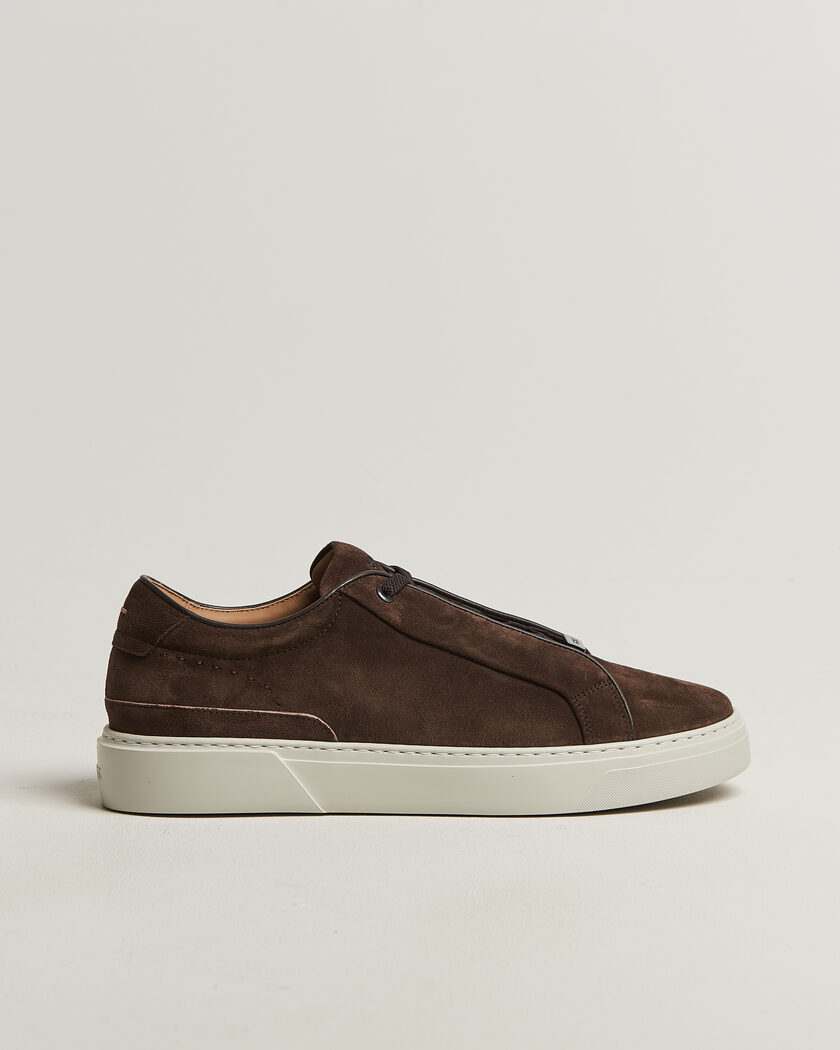 BOSS CAMEL Gary Suede Sneaker Dark Brown – Bruin