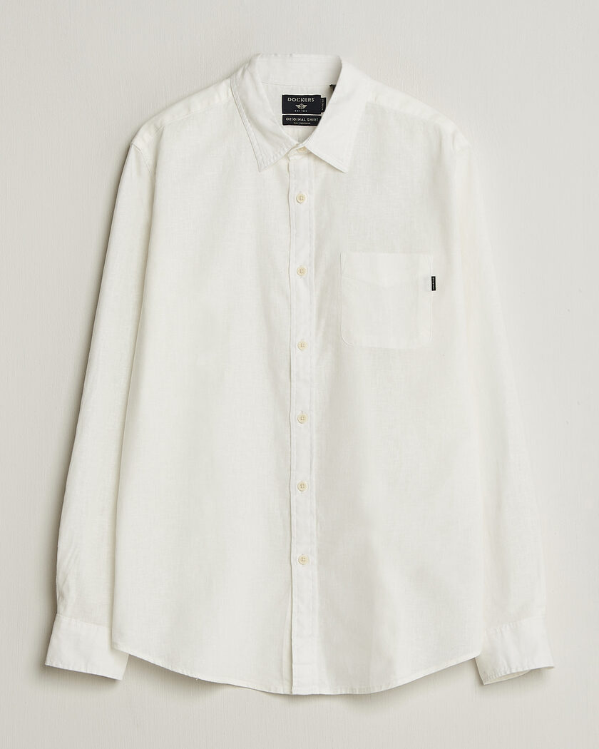 Dockers Slim Linen/Cotton Shirt Undyed – Wit
