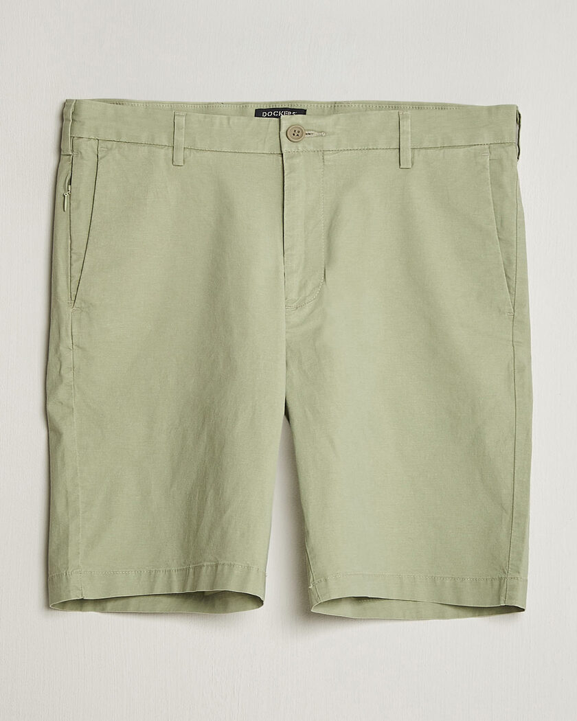 Dockers Slim Cotton/Linen Shorts Tea – Vert