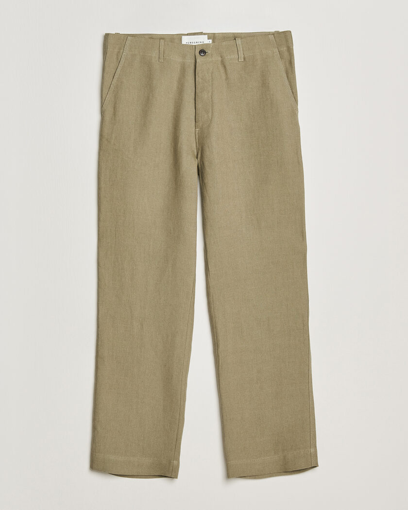 Peregrine Windsor Linen Trousers Sage – Groen