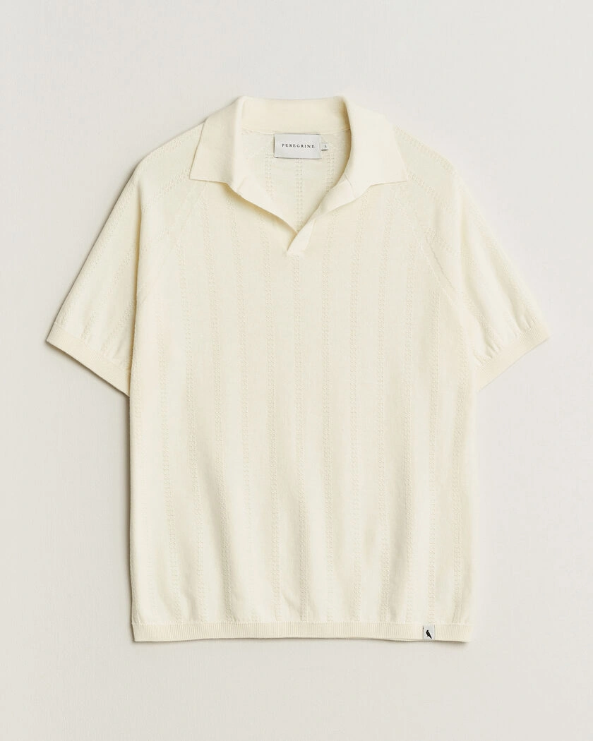 Peregrine Alma Cotton Structure Polo White – Blanc