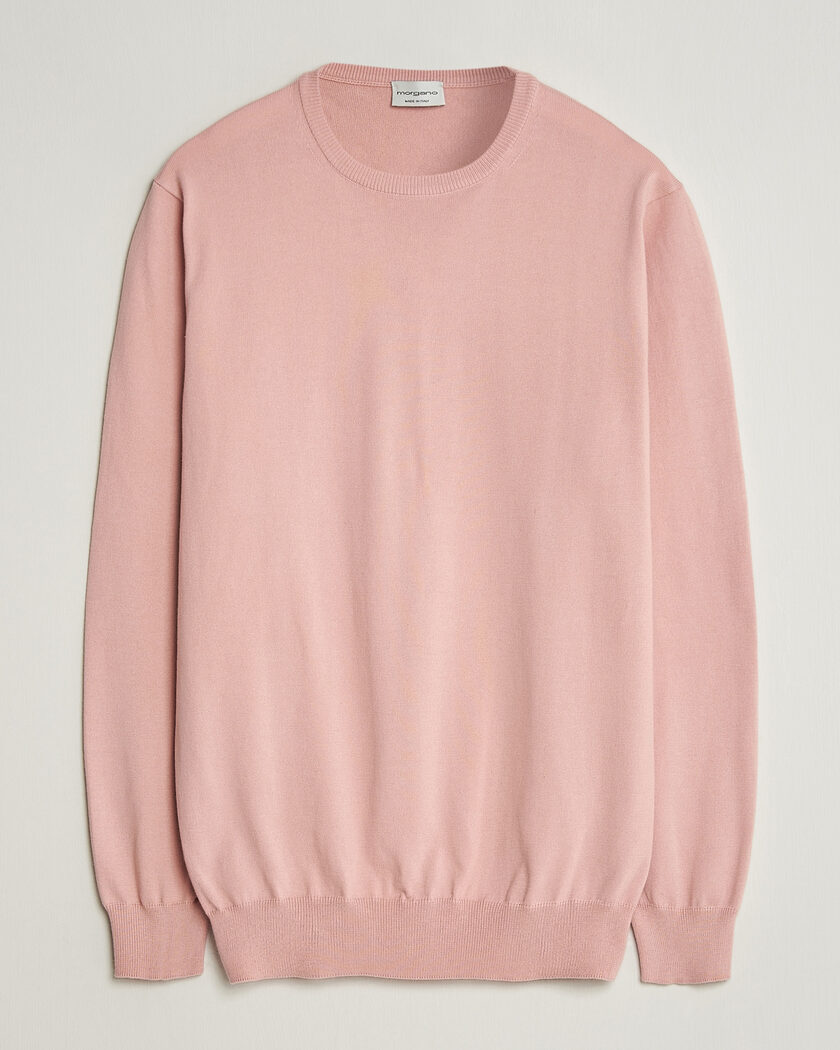 Morgano Supersoft Egyptian Cotton Crew Neck Soft Pink – Rose