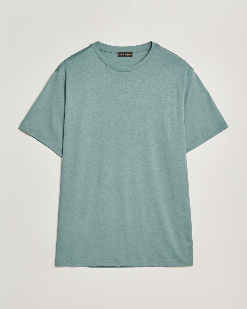 Oscar Jacobson Kim Lyocel/Cotton T-Shirt Soft Green – Vert