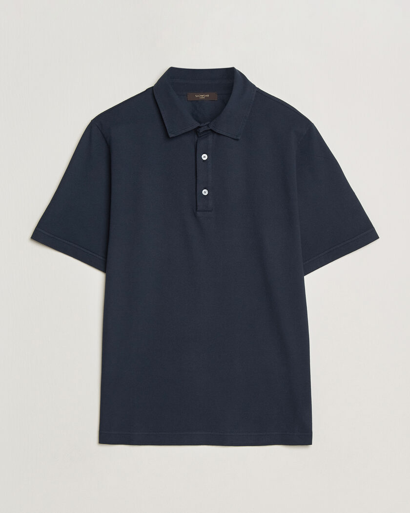 Zanone Soft Cotton Piquet Polo Navy – Bleu