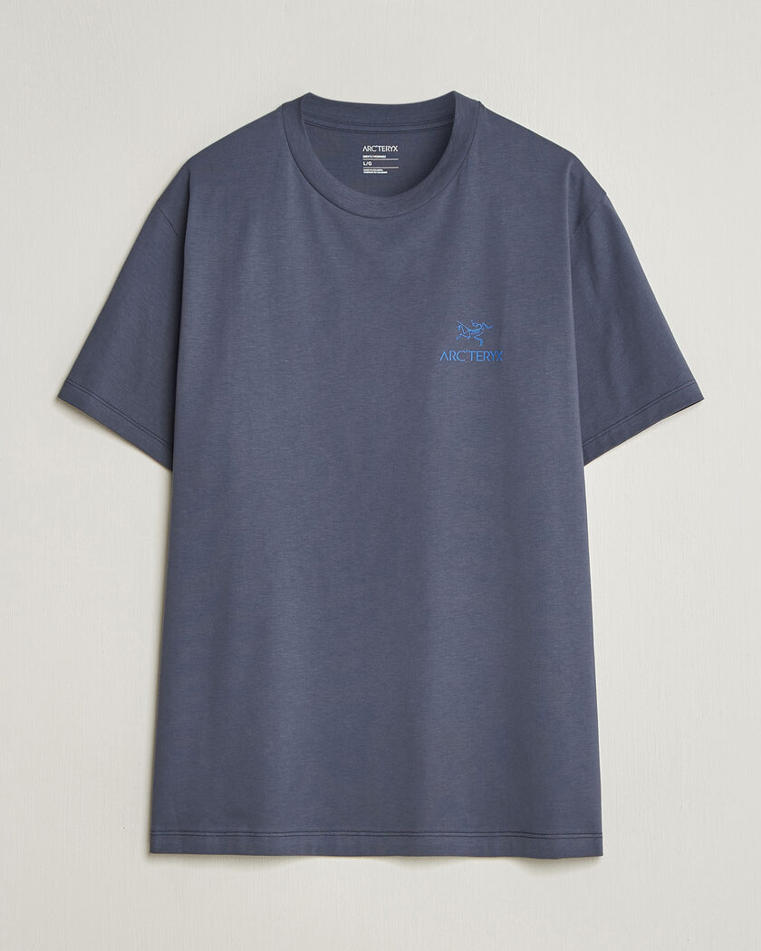 Arc'teryx Kragg Cotton Bird Word T-Shirt Dark Stratus – Blauw