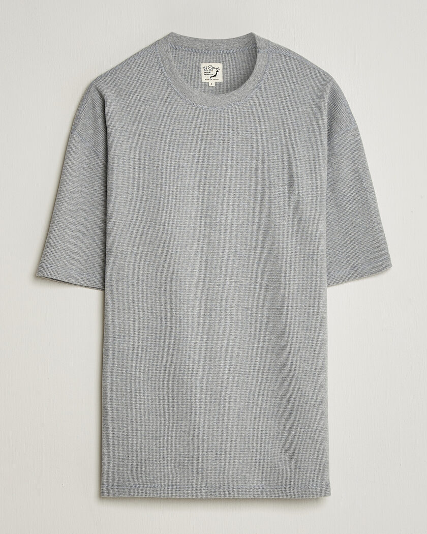 orSlow Waffle Cotton T-Shirt Heather Gray – Grijs