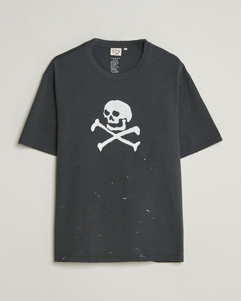 orSlow Vintage Skull Print T-Shirt Black – Zwart