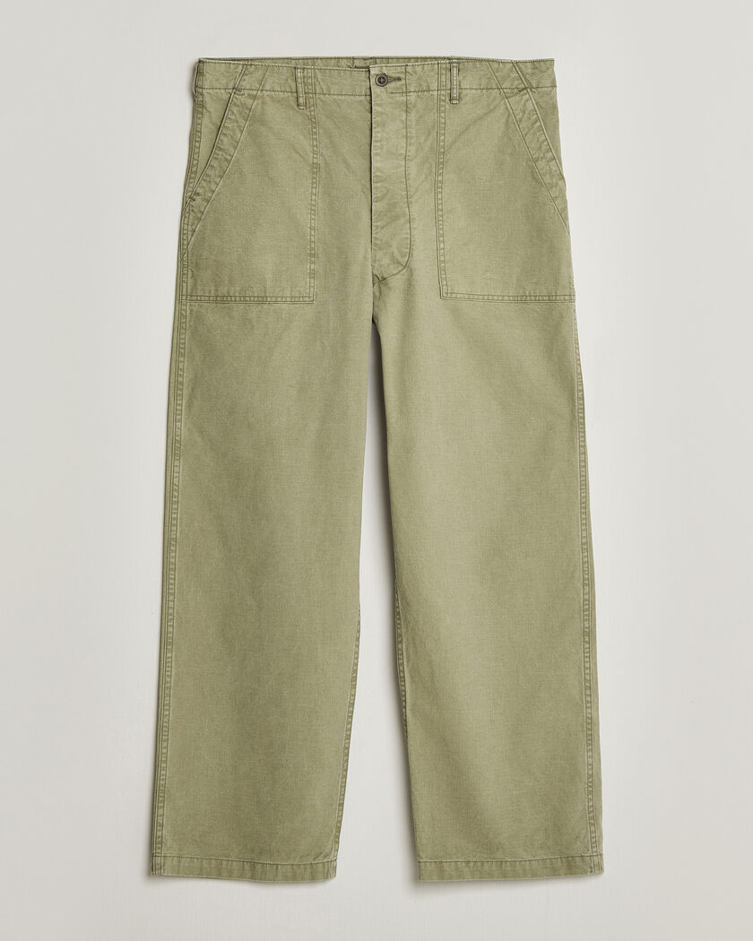 orSlow Summer Fatigue Pants Washed Army Green – Groen
