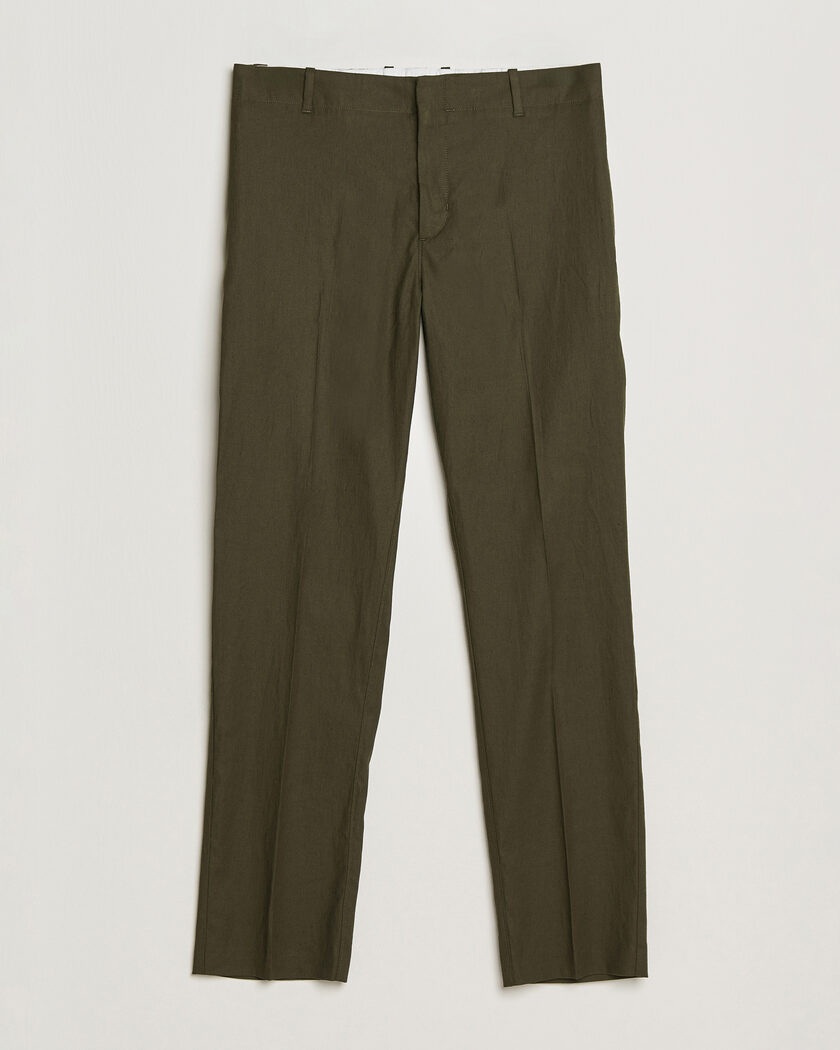 Orlebar Brown Ray Linen Pants Bayleaf Green – Groen