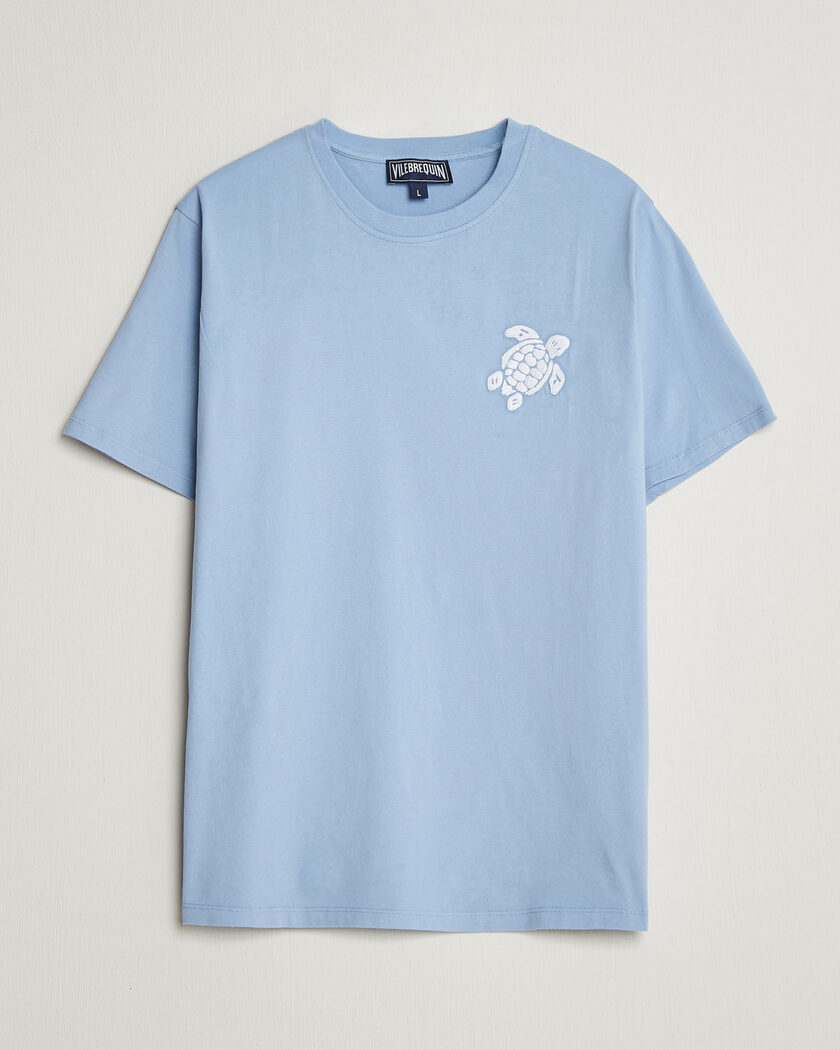 Vilebrequin Printed Crew Neck T-Shirt Cloudy Blue – Bleu