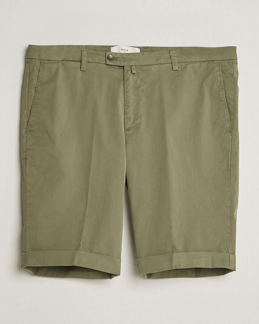 Briglia 1949 Cotton Stretch Shorts Olive – Groen
