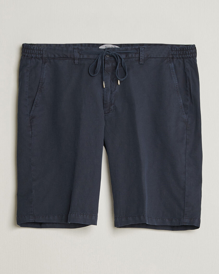 Briglia 1949 Cotton/Linen Drawstring Shorts Navy – Bleu