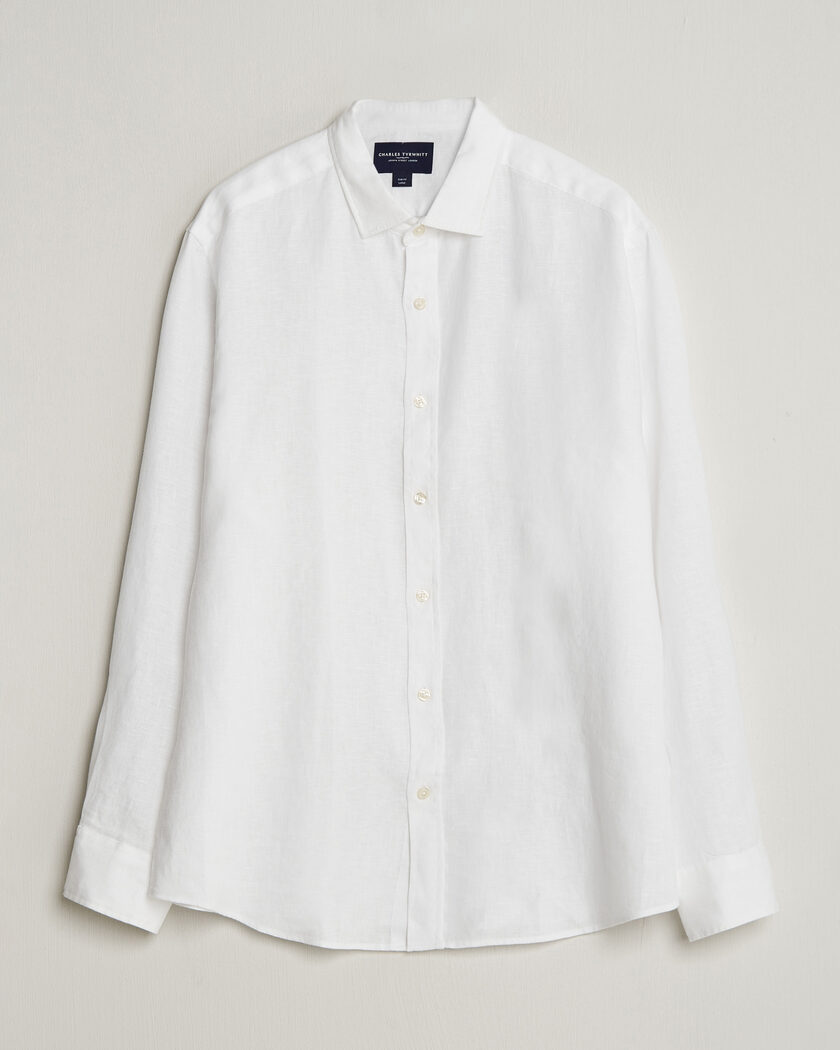 Charles Tyrwhitt Pure Linen Slim Fit Shirt White – Blanc