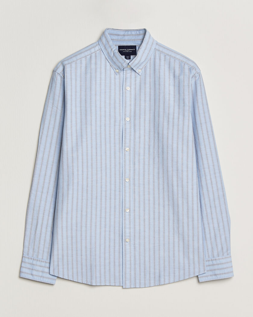 Charles Tyrwhitt Button Down Stretch Oxford Shirt Blue – Bleu