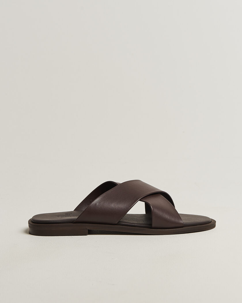 Thera's Classic Sandals Dark Brown Calf – Bruin