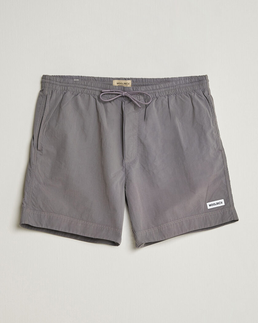 Woolrich Solid Garment Dyed Swimshorts Chark – Gris
